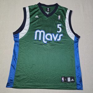 Adidas Dallas Mavericks Adult Size Large Green/Blue Basketball Jersey #5 Howard